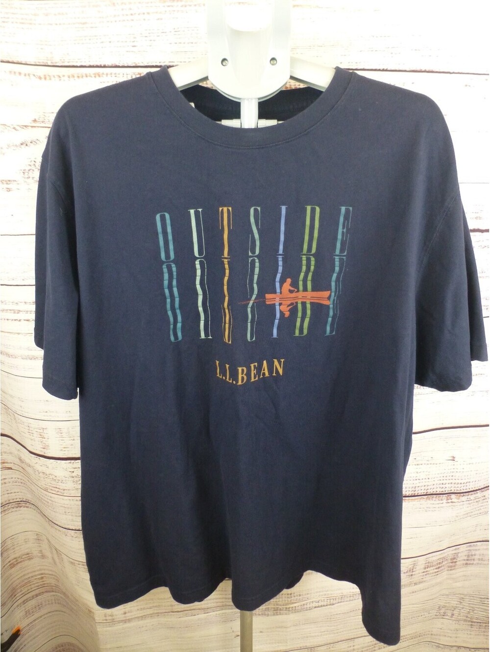 L.L.Bean Men's XXL Reg Traditional Fit OUTSIDE Graphic T-Shirt Navy Blue - K3A